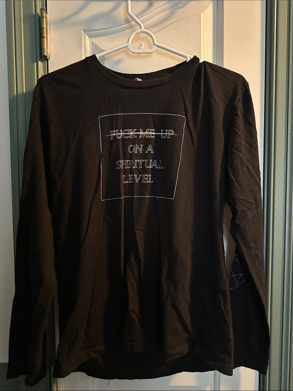 Next Level Black Long-Sleeve Graphic Tee - Spiritual Level